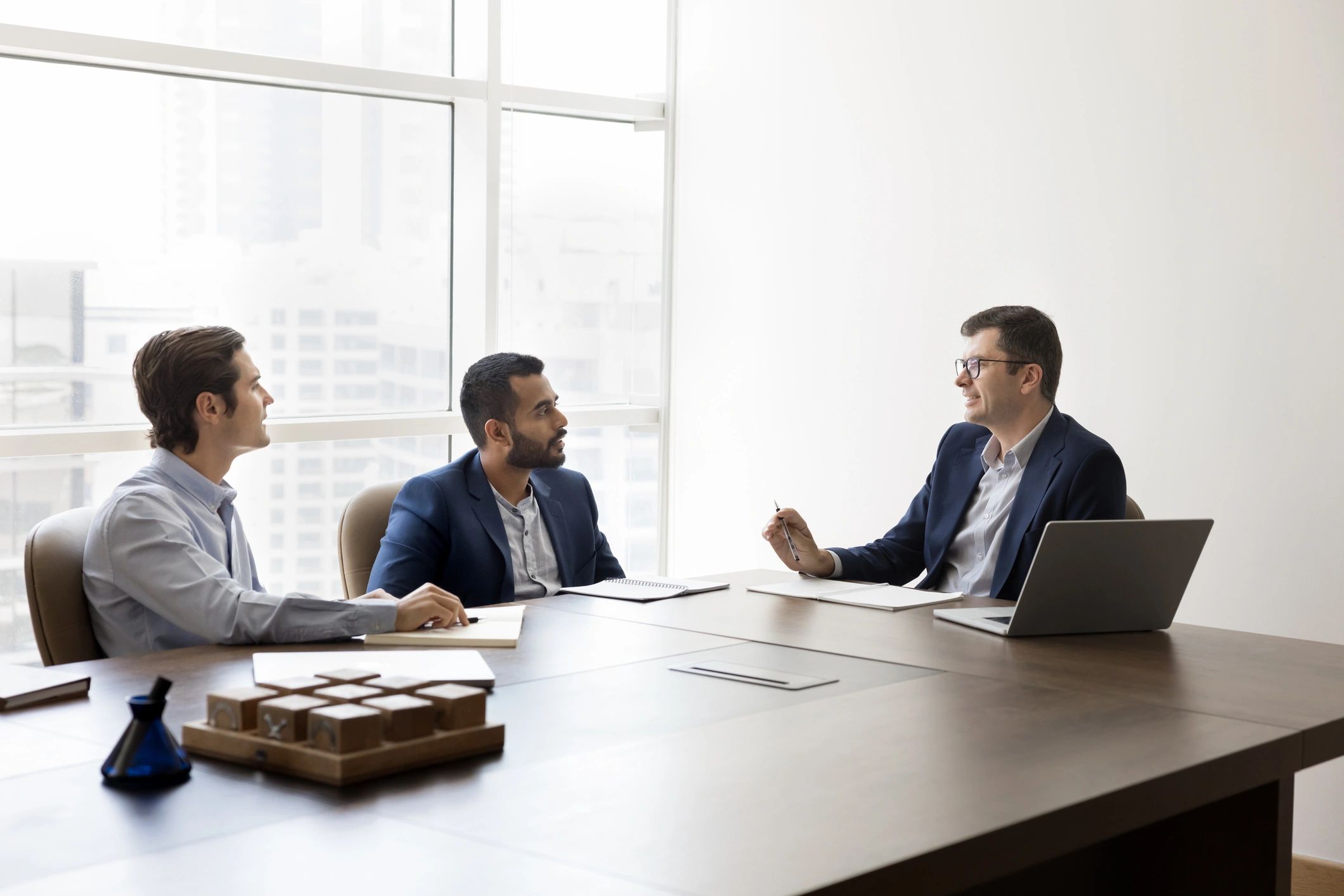 LedgerOps leadership team in a client planning meeting