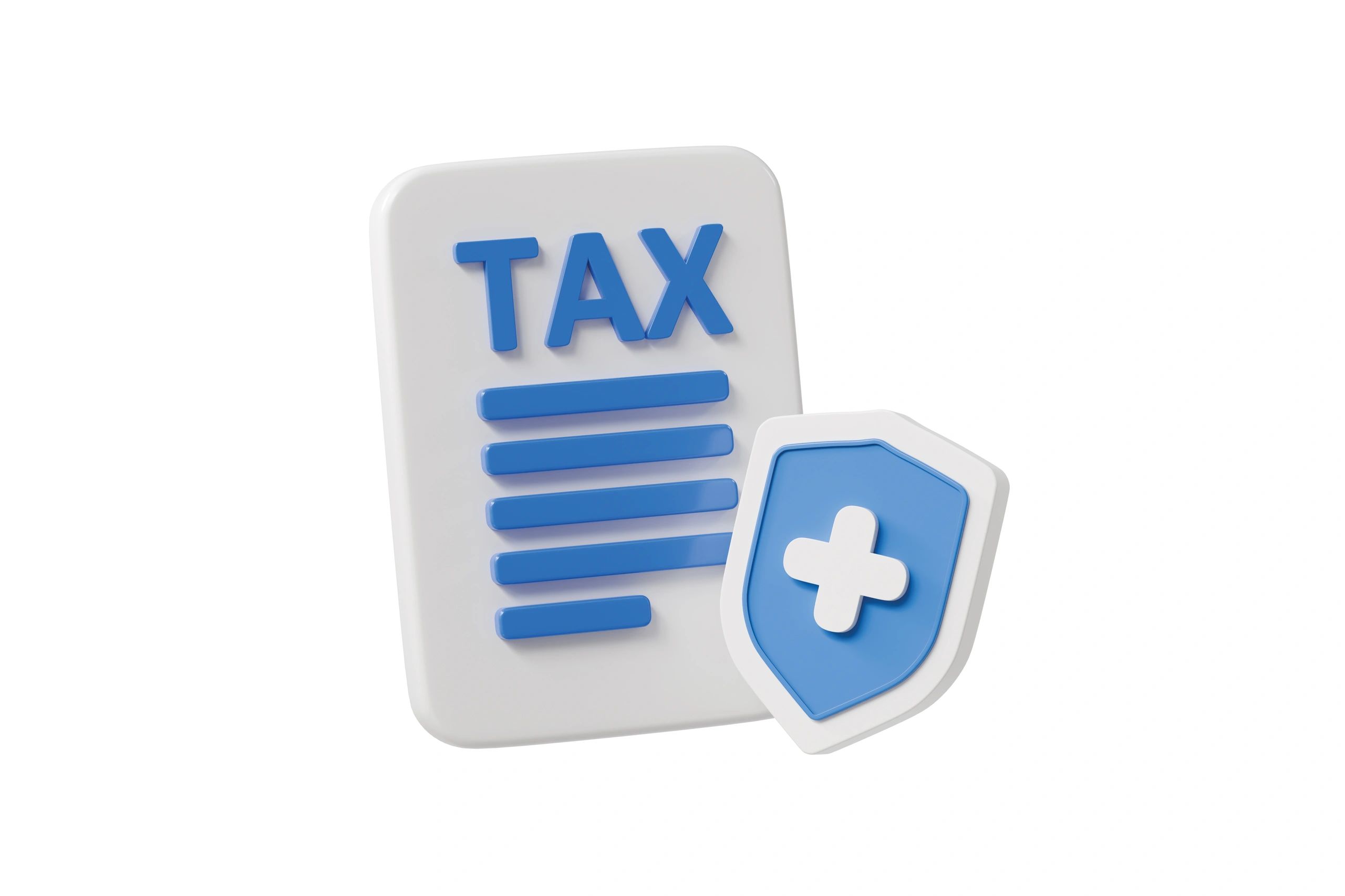 Financial document and calculator representing accounting setup and protection